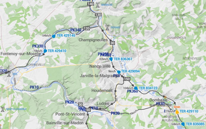 SNCFOpenData Cartographie en temps réel des transports publics