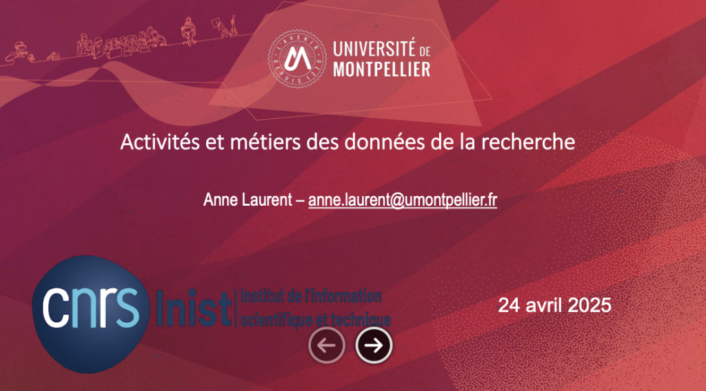 Anne Laurent - Métiers données recherche